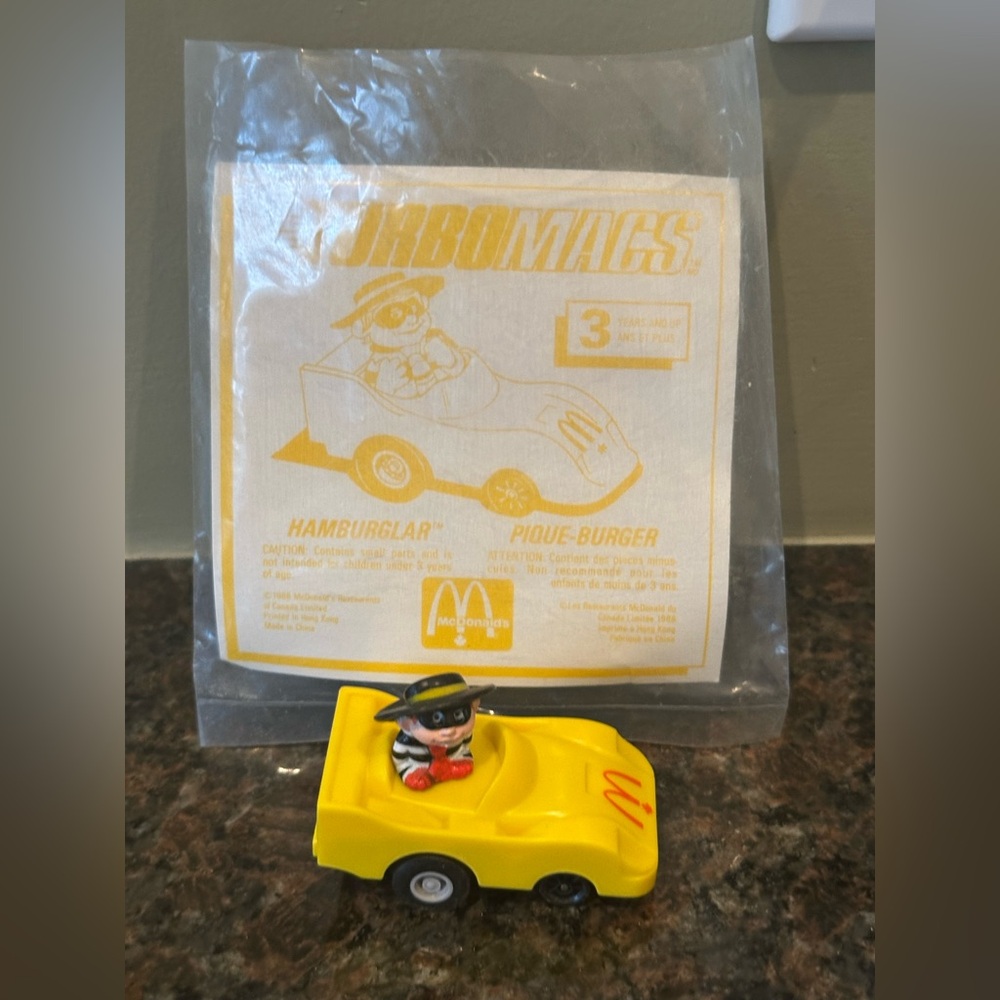 McDonald's Kids Toys Hamburglar Turbo Macs Race Car Toy